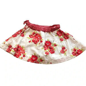Janie And Jack Red White Floral Skirt Girls Size 3